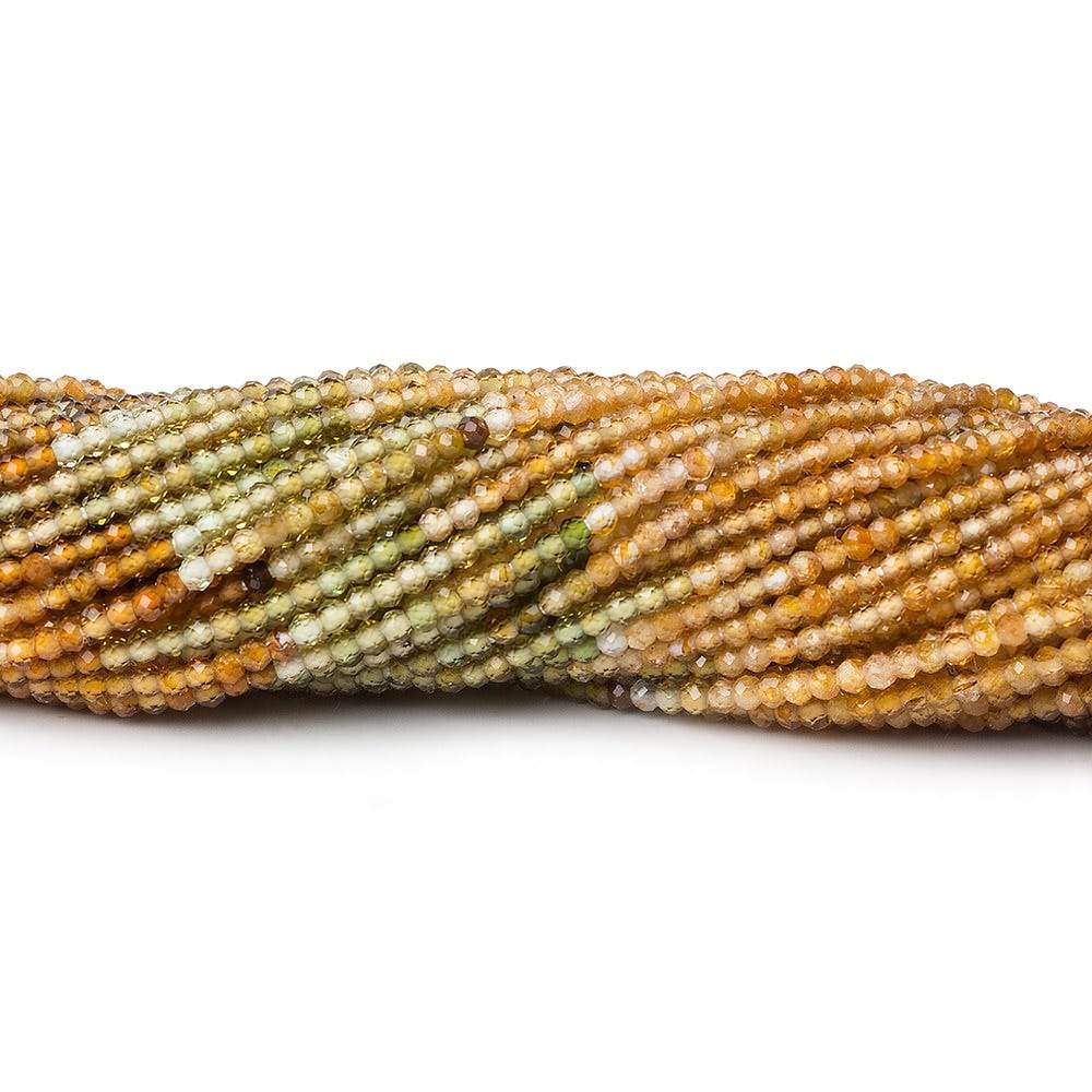 1.5mm Multi Color Tourmaline micro faceted round beads 13 inch 250 pieces AAA