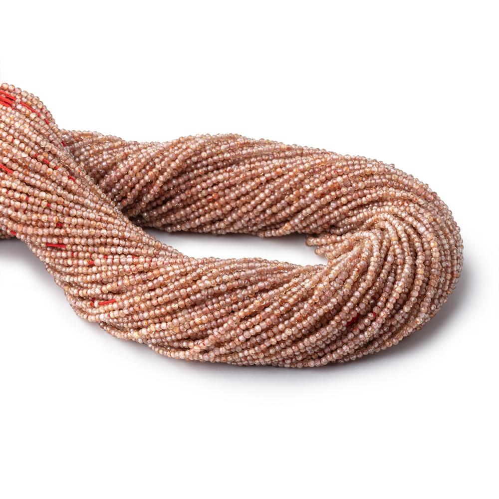 1.5mm Red Zircon Micro Faceted Rondelle Beads 12.5 inch 233 pieces AA