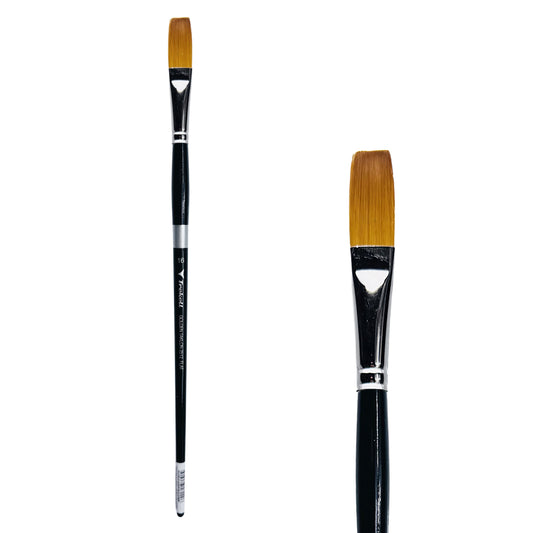 Trekell Golden Taklon Long Handle Artist Brush -  Size #16 Flat