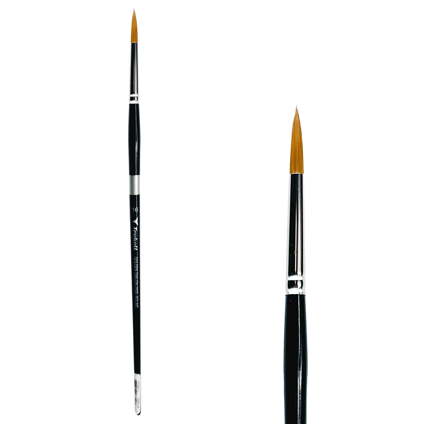 Trekell Golden Taklon Long Handle Artist Brush -  Size #16 Round