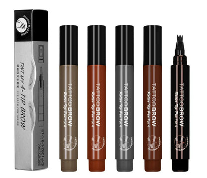 4-Tip Beard Pen Beard Filler Penci Beard Hair Enhancer Lasting Repair Moustache Coloring Shaping Tools Hair Eyebrow Pencil