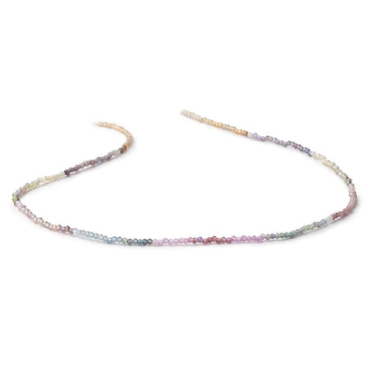 1.6mm Multi Color Sapphire Micro Faceted Round Beads 12.25 inch 218 pieces