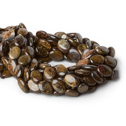 14x10mm Bronzite plain oval beads 15.5 inch 22 pieces