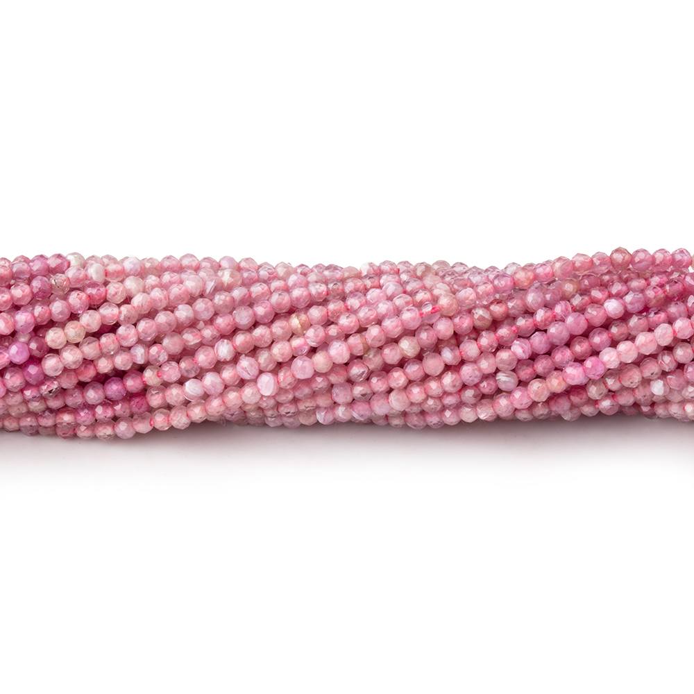 1.7mm Shaded Ruby Micro Faceted Round Beads 13 inch 230 pieces