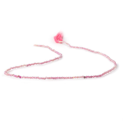 1.7mm Shaded Ruby Micro Faceted Round Beads 13 inch 230 pieces