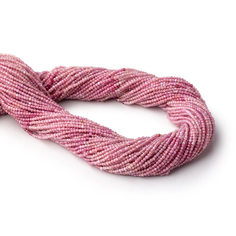 1.7mm Shaded Ruby Micro Faceted Round Beads 13 inch 230 pieces