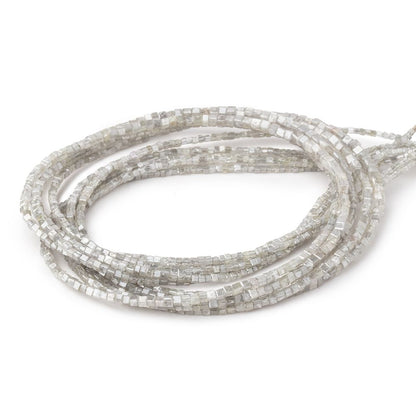 1-2mm Champagne Diamond Unfaceted Cube Beads 15 inch 250 pieces