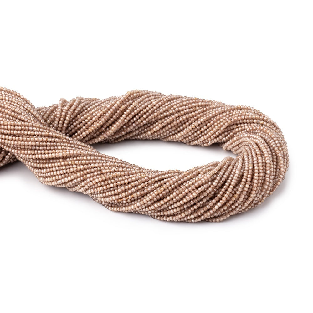 1.5mm Warm Champagne Zircon Micro Faceted rondelle beads 12.5 inch 220 pieces AAA