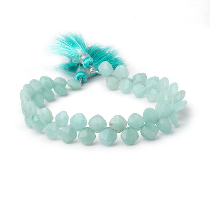 6mm Amazonite faceted pillow beads 7.5 inch 49 pieces A