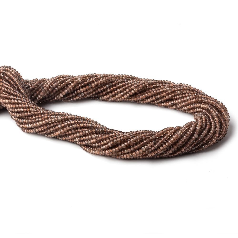 1.8mm Andalusite micro faceted rondelle beads 13 inch 225 pieces AAA