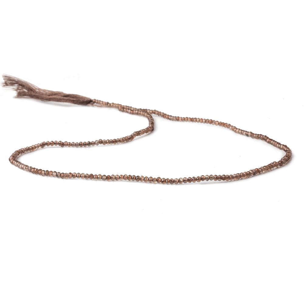 1.8mm Andalusite micro faceted rondelle beads 13 inch 225 pieces AAA