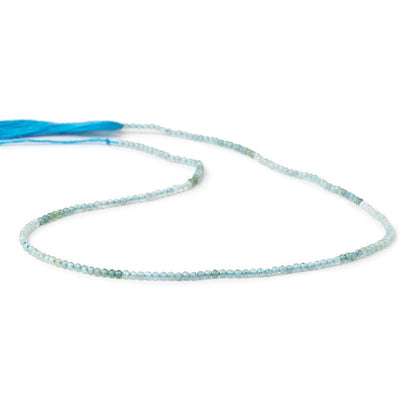 1.8mm Indicolite Tourmaline Micro Faceted Rounds 12.5 inch 186 Beads