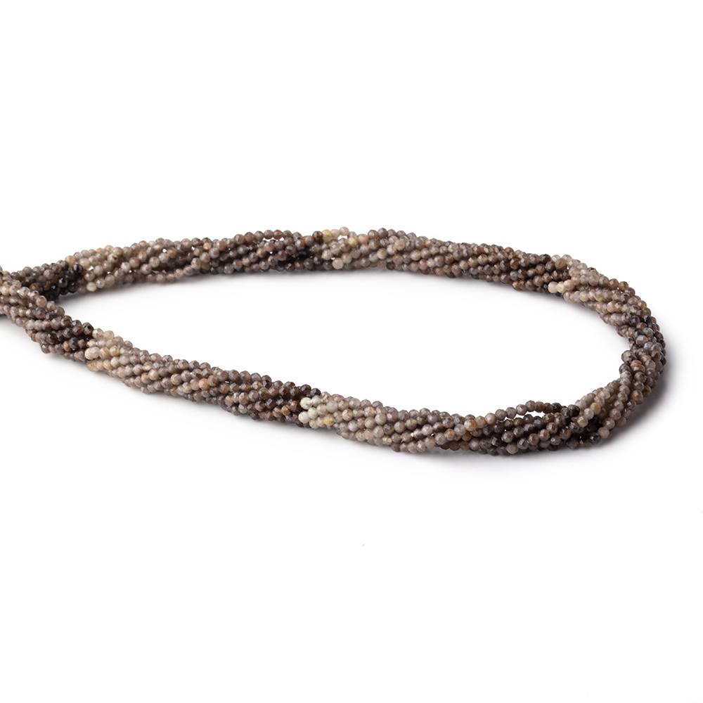 1.8mm Multi Grey Sapphire Micro Faceted Round Beads 13 inch 200 pieces AA