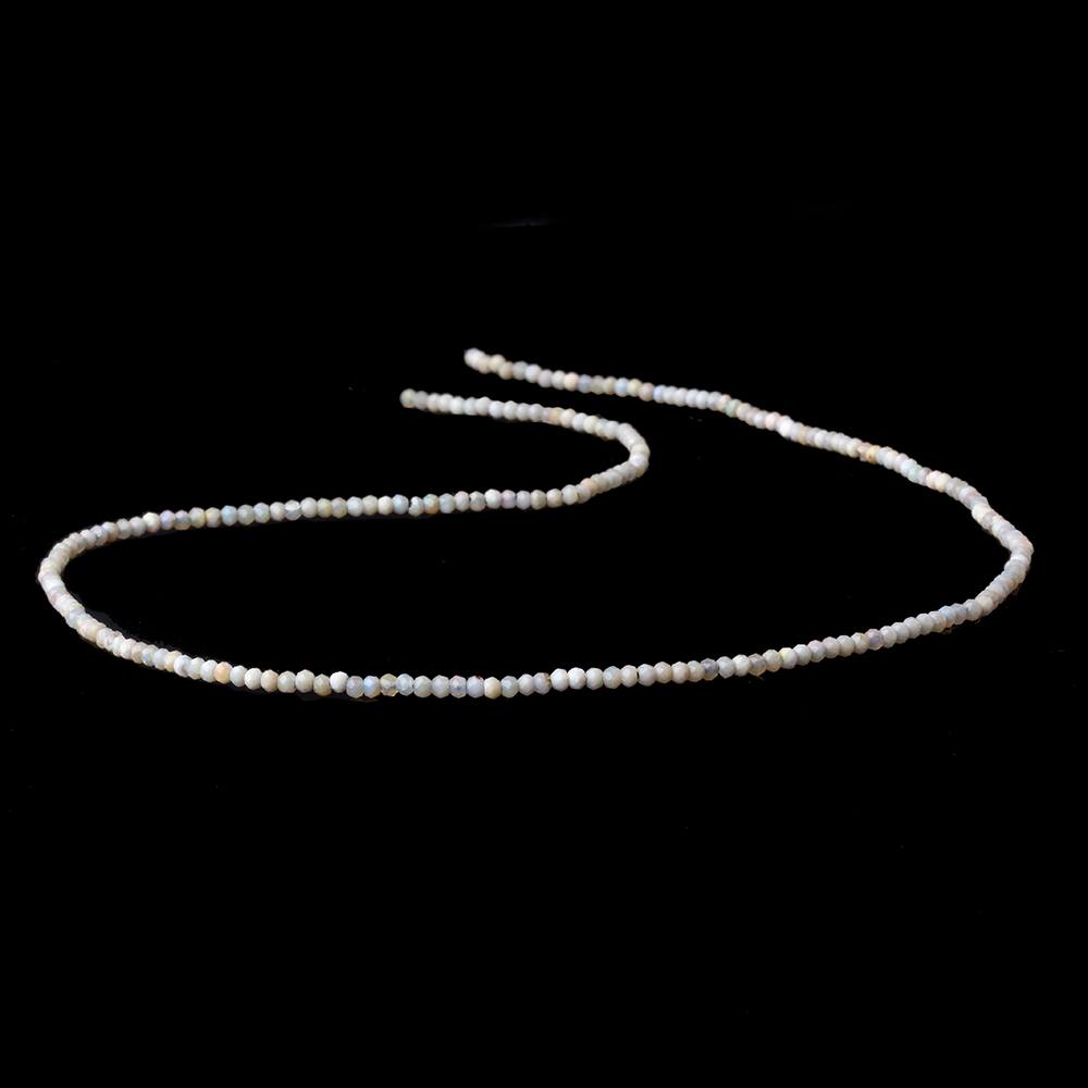 1.8mm Opaque Brown Grey Australian Opal micro faceted rondelle beads 12.5 inch 220 pieces AA