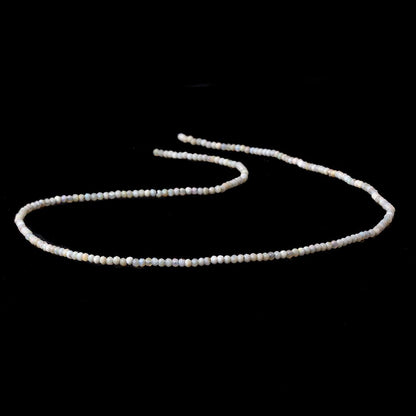 1.8mm Opaque Brown Grey Australian Opal micro faceted rondelle beads 12.5 inch 220 pieces AA