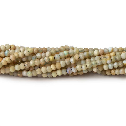 1.8mm Opaque Golden Brown Australian Opal micro faceted rondelle beads 12.5 inch 220 pieces AA