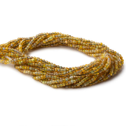 1.8mm Translucent Golden Australian Opal micro faceted rondelle beads 12.5 inch 220 pieces AA