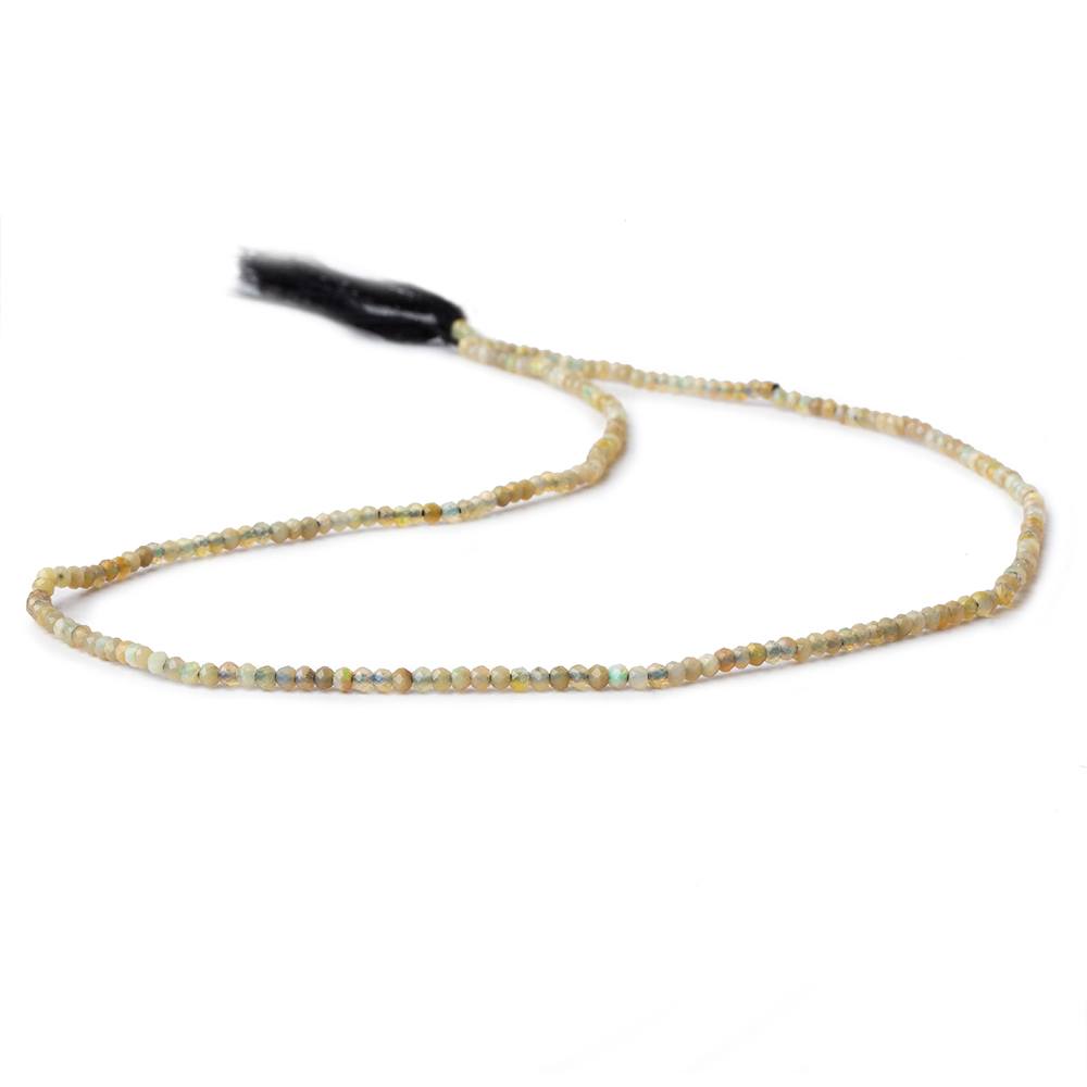 1.8mm Translucent Greenish Golden Australian Opal micro faceted rondelle beads 12.5 inch 220 pieces AA