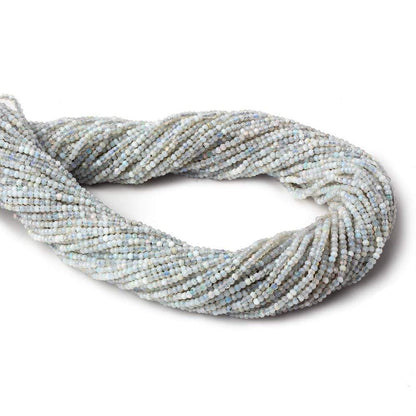 1.8mm Translucent Medium Grey Australian Opal micro faceted rondelle beads 12.5 inch 220 pieces AA