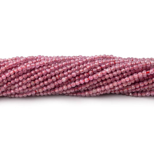 1.9mm Ruby Micro Faceted Rondelle Beads 12.5 inch 230 pieces A