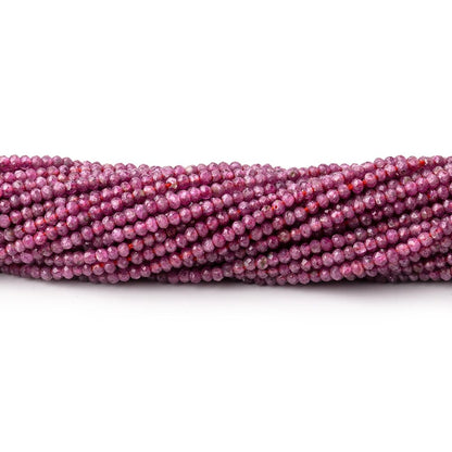 1.9mm Ruby Micro Faceted Rondelle Beads 13 inch 232 pieces