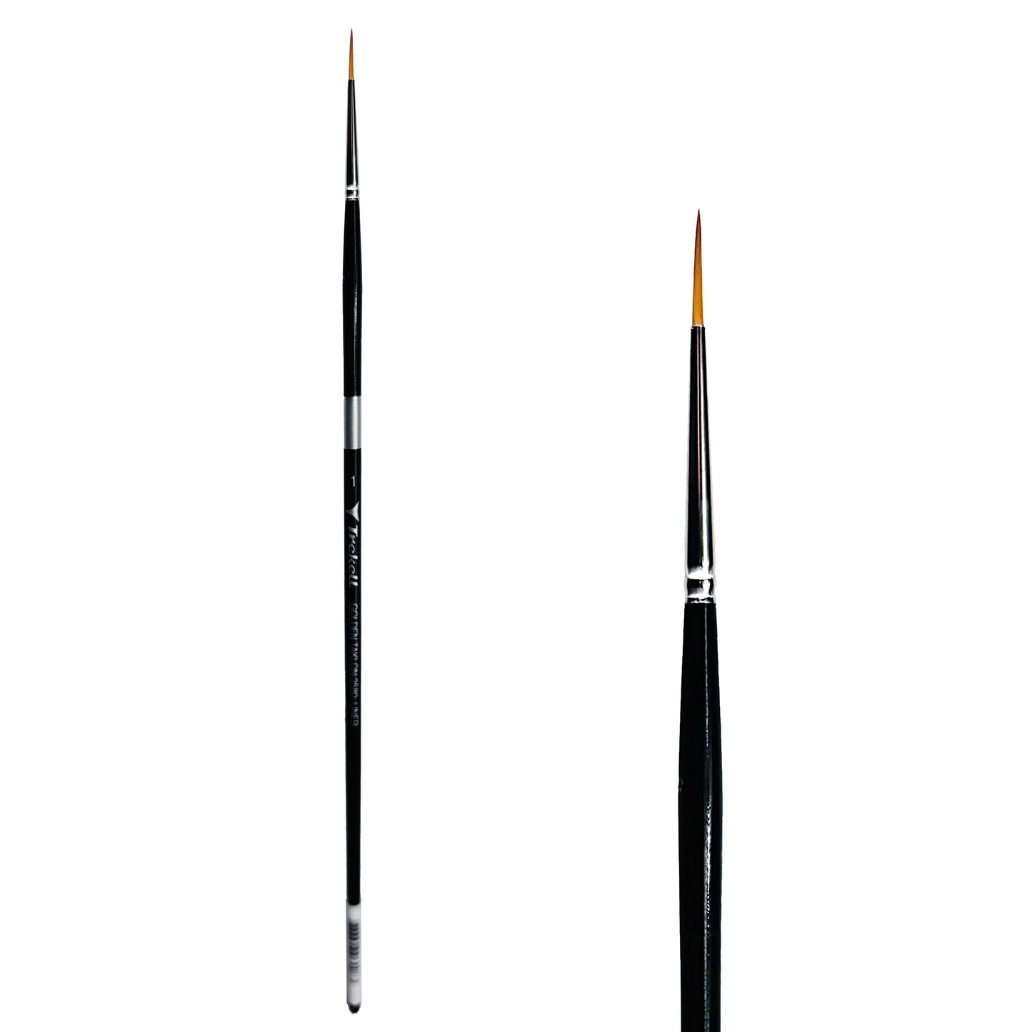 Trekell Golden Taklon Long Handle Artist Brush -  Size #1 Liner