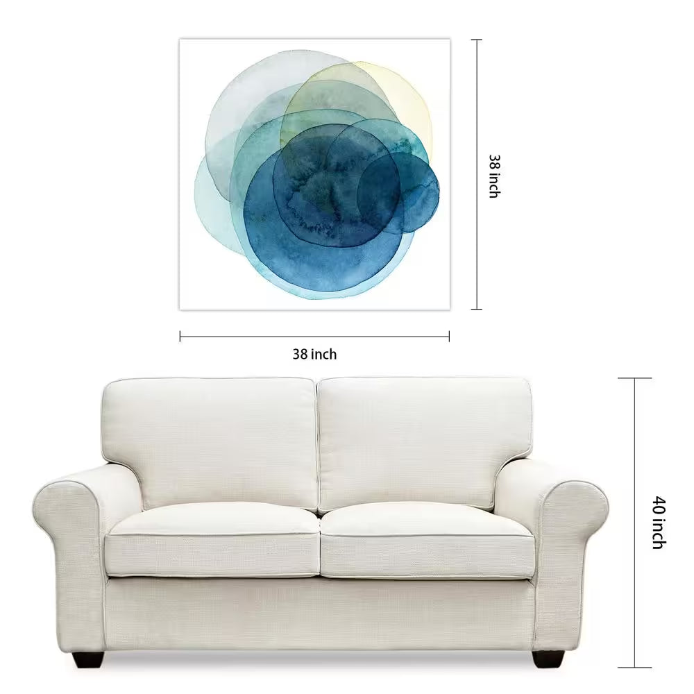 "Evolving Planets I" by EAD Art Coop Frameless Free-Floating Tempered Art Glass Wall Art