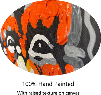 Whimsical Monkey Art - Hand-Painted Oil Painting on Canvas for Kids Room Decor - Ready to Hang (16x16 in)