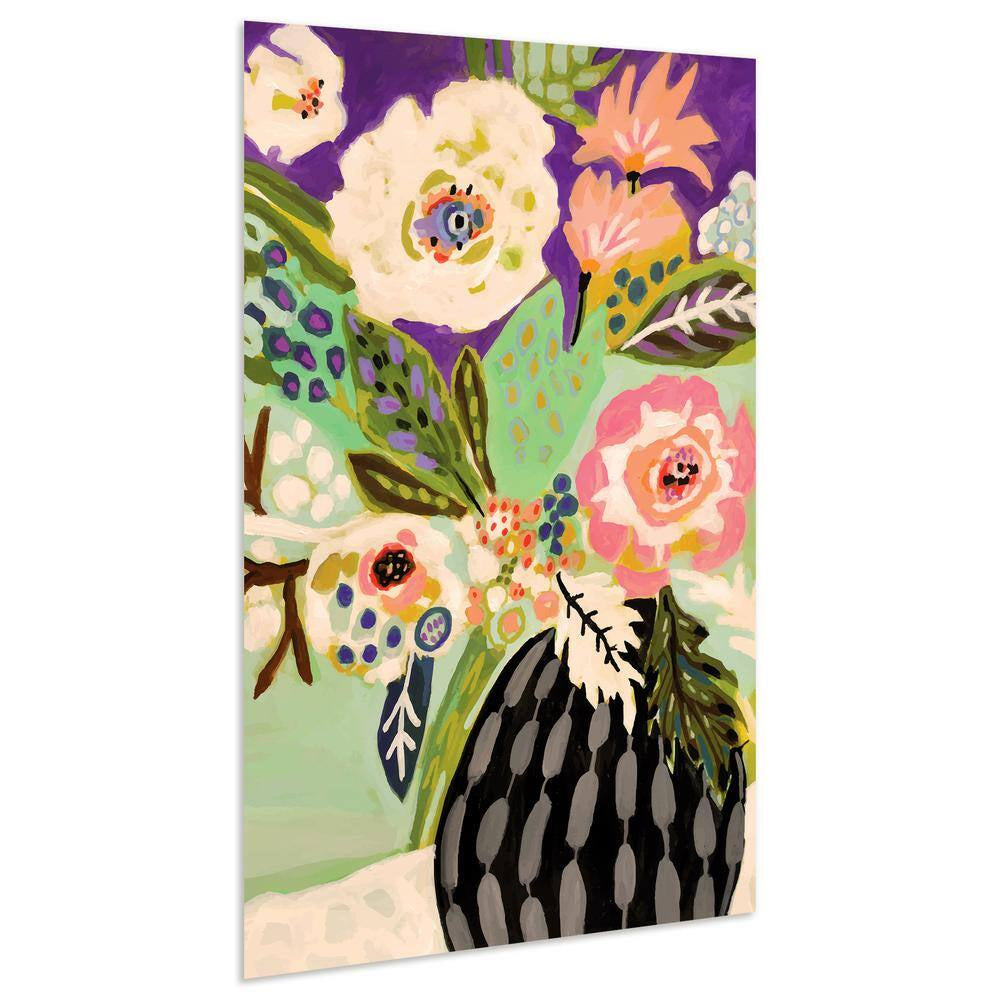 "Fresh Flowers in Vase I" by EAD Art Coop Frameless Free-Floating Tempered Art Glass Wall Art