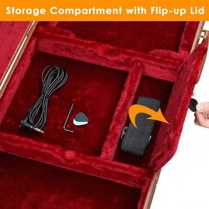 Hard Shell Wooden Case for Electric Guitar Protection