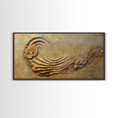 Textured Wave Art, Coastal Decor, Beach House Wall Art, Nautical Painting, Framed Canvas Print, Ocean Inspired Art, Rustic Wall Art