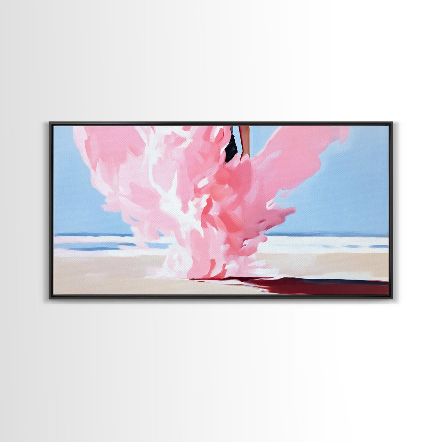 Pink Smoke Painting, Abstract Dreamy Art, Surreal Cloud Wall Decor, Soft Pastel Aesthetic, Modern Statement Piece, Canvas Print