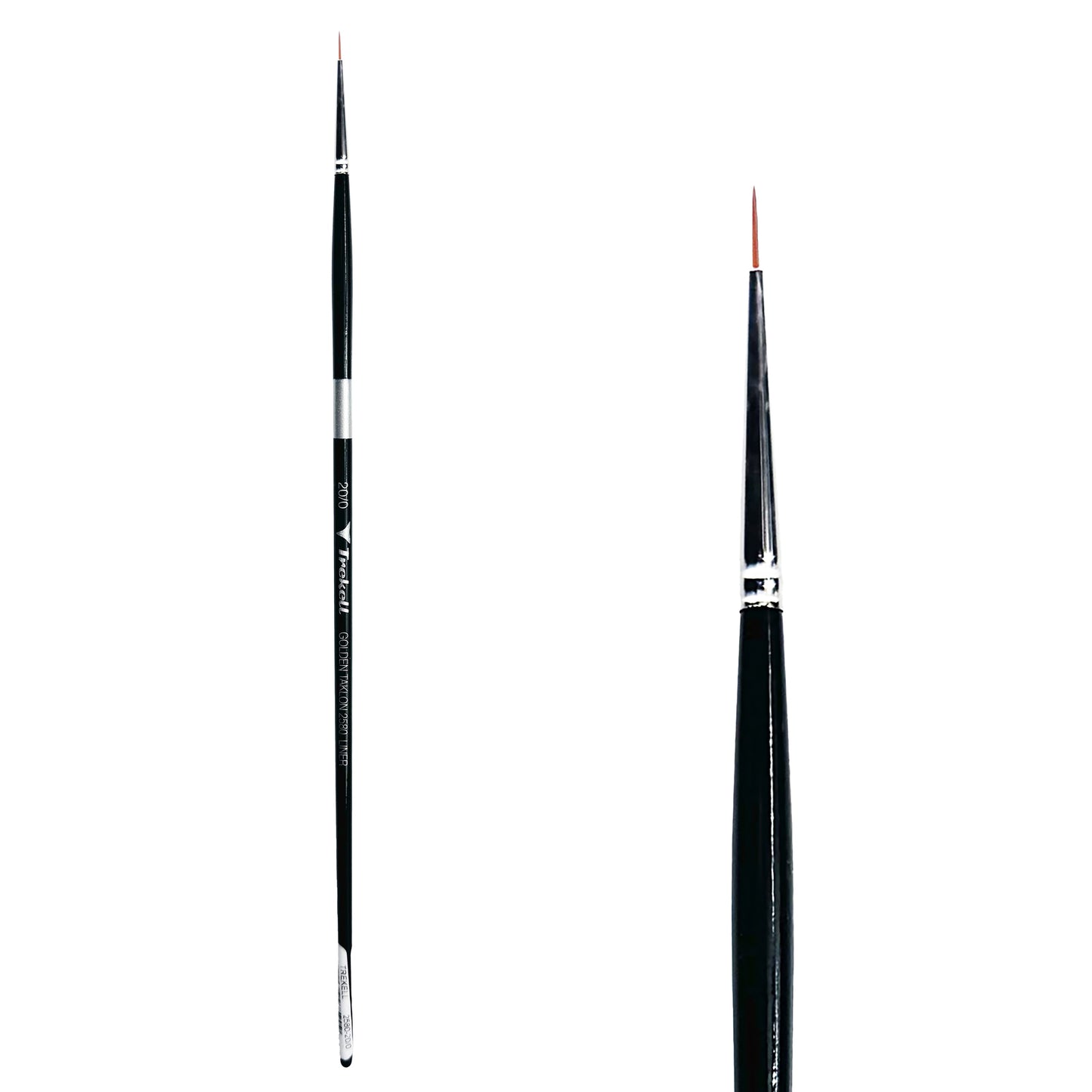 Trekell Golden Taklon Long Handle Artist Brush -  Size #20/0 Liner
