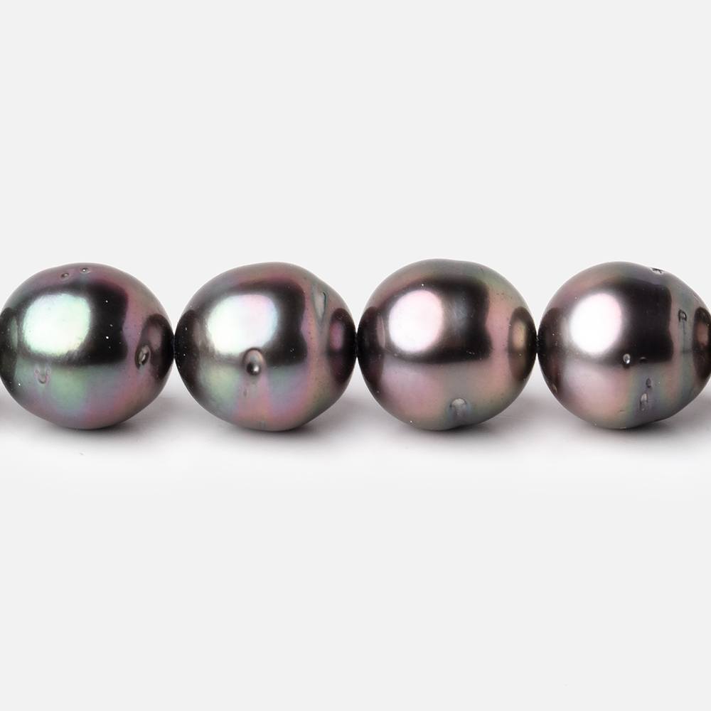 10-11.5mm Tahitian Round Saltwater Pearls 16 inch 37 pieces AA