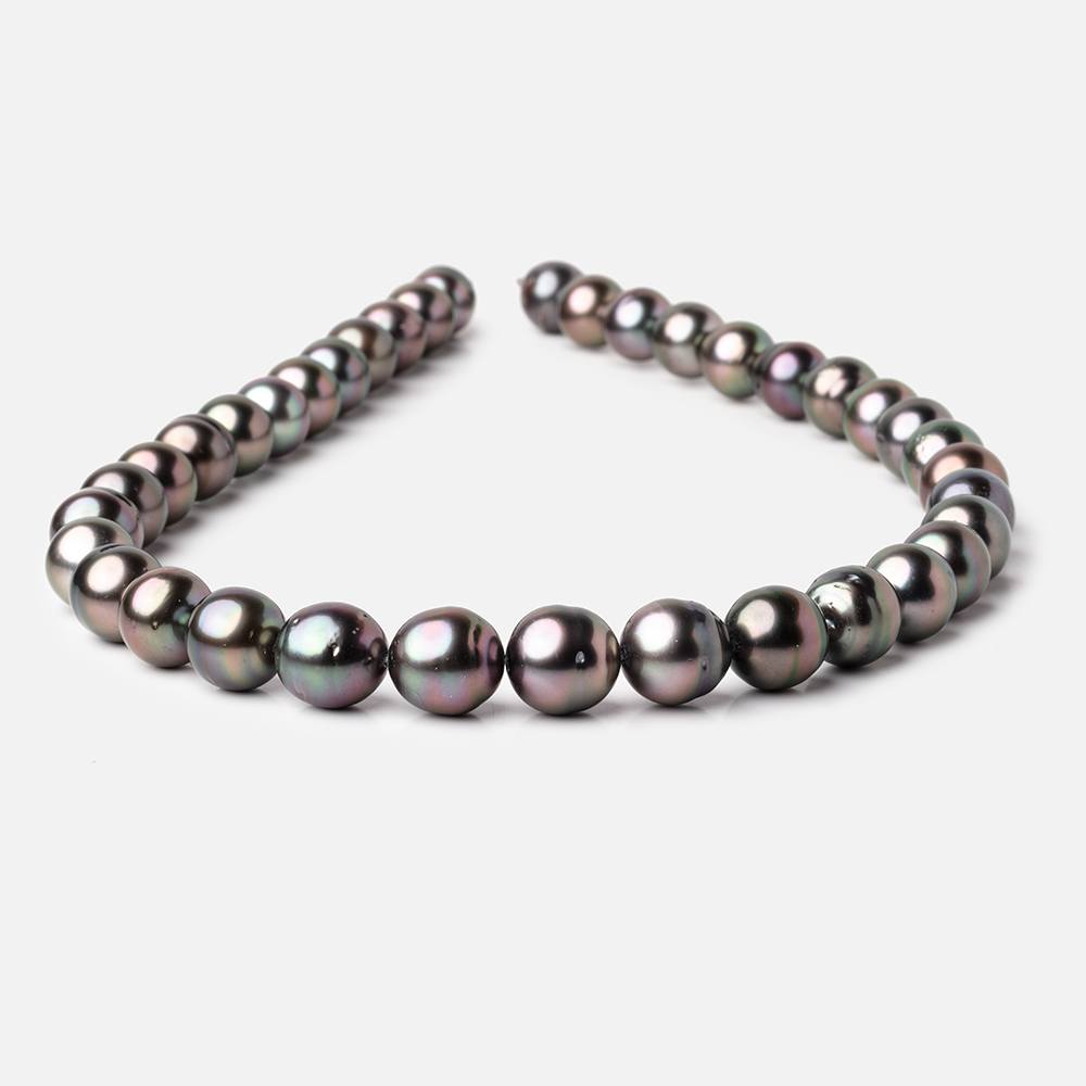 10-11.5mm Tahitian Round Saltwater Pearls 16 inch 37 pieces AA