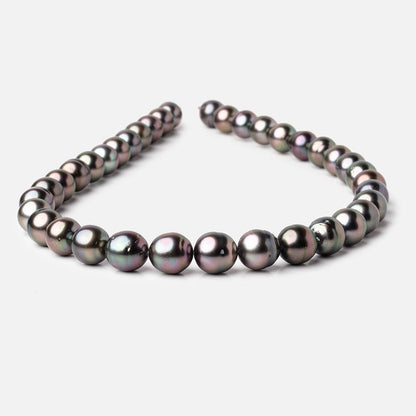 10-11.5mm Tahitian Round Saltwater Pearls 16 inch 37 pieces AA