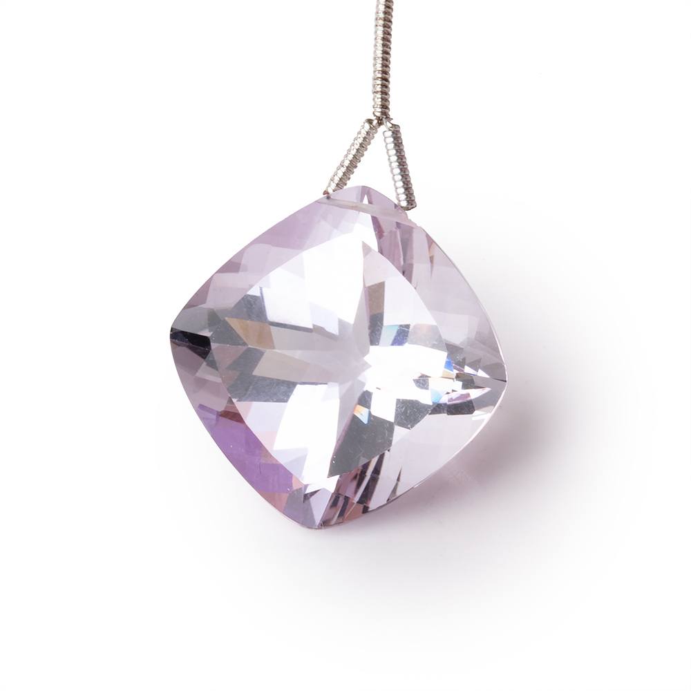 20mm Pink Amethyst Faceted Pillow Focal Bead 1 piece