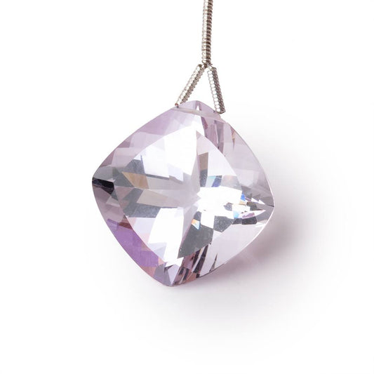 20mm Pink Amethyst Faceted Pillow Focal Bead 1 piece