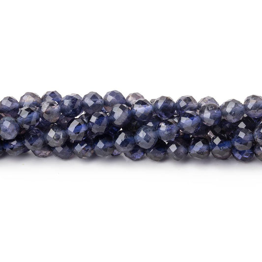 4mm Iolite Micro-faceted round beads 12.5 inch 78 pieces