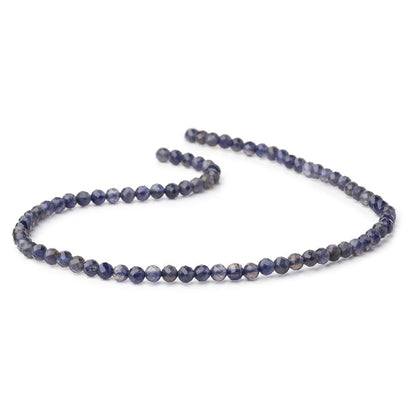 4mm Iolite Micro-faceted round beads 12.5 inch 78 pieces