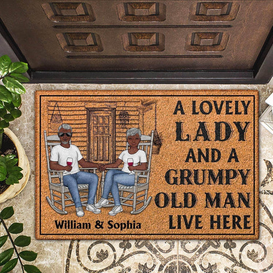 Personalized Humorous Couple Doormat for Home Entrance