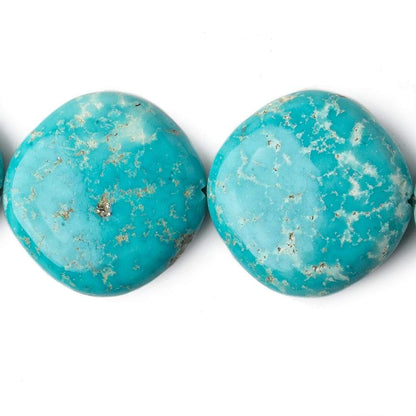 21x21mm Sleeping Beauty Turquoise plain pillows 18 inch 22 beads AAA