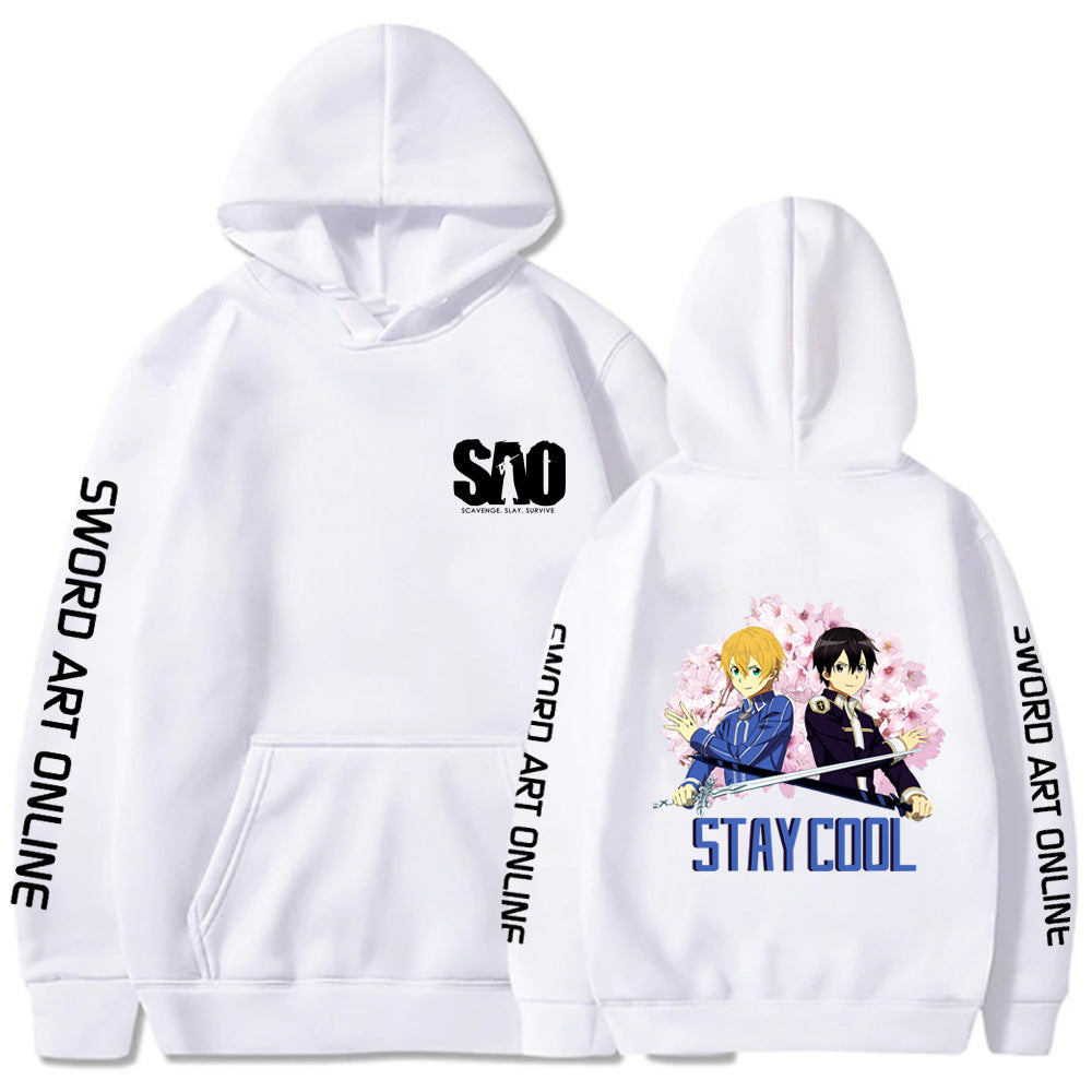 Sword Art Online Printed Loose Hooded Sweatshirt