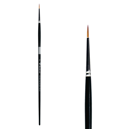Trekell Golden Taklon Long Handle Artist Brush -  Size #2 Round