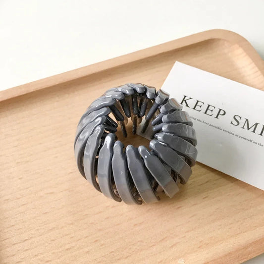 New Fashion Women Bun Claw Clips Horsetail Buckle Clip Bird Nest Expanding Hair Accessories Female Ponytail Headwear