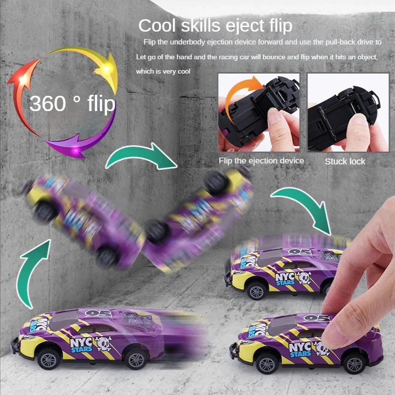Transforming Vehicle Car Collision Impact Toys One Button Inertia Children Toys for Boys Bugatti Veyron Robot Kids Gift Baby
