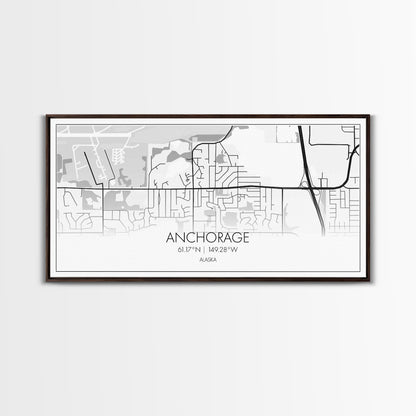Anchorage Street Map, Alaska Map, Map Print, Modern Art, Wall Art, Canvas Print, Bedroom Décor, City Map Wall Art, Minimalist Décor, Prints