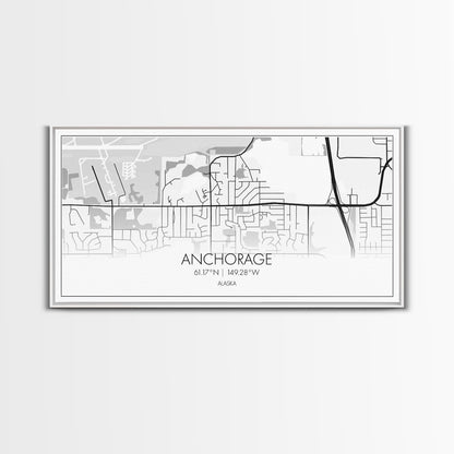 Anchorage Street Map, Alaska Map, Map Print, Modern Art, Wall Art, Canvas Print, Bedroom Décor, City Map Wall Art, Minimalist Décor, Prints