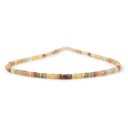 3-5mm Multi Color & Golden Zircon Faceted Heishi 16 inch 245 Beads