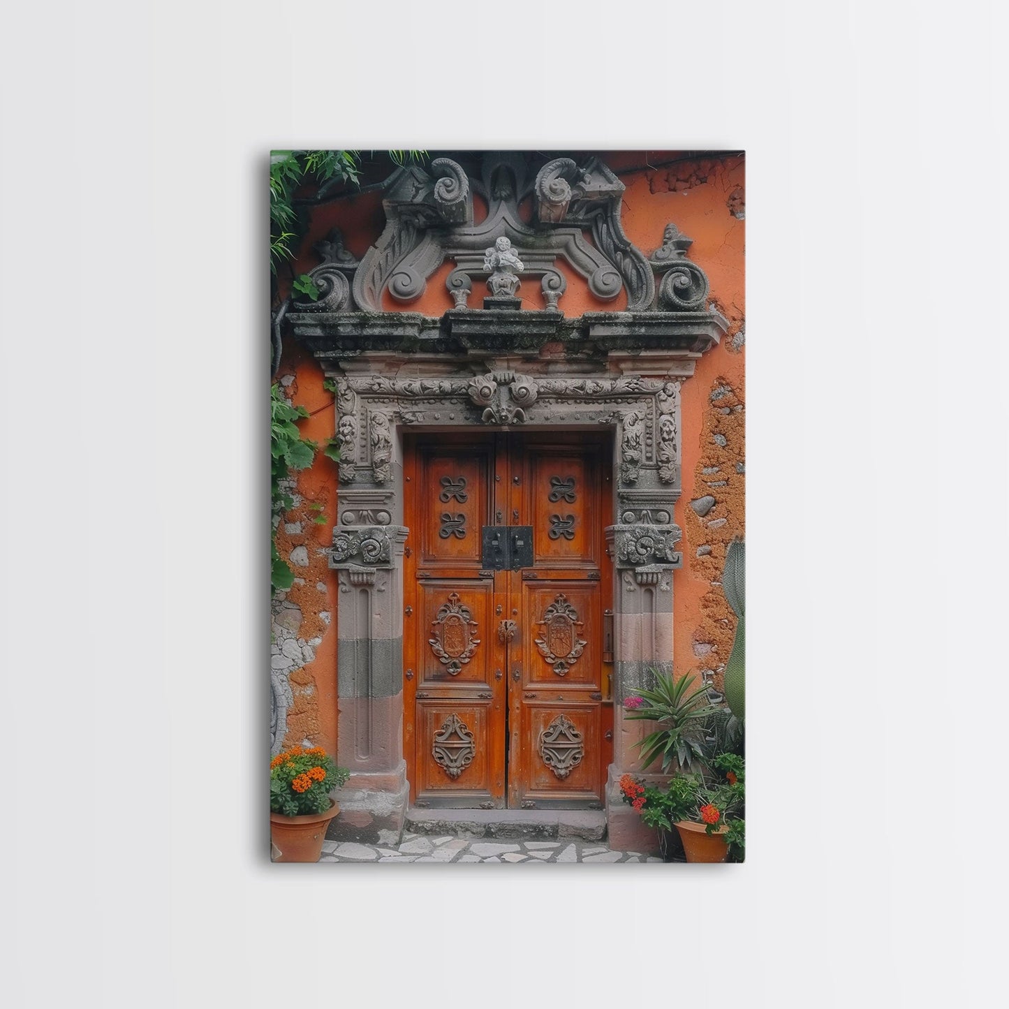 Change23 Colorful Indian Architecture Canvas Print, Traditional Art if India, Photography Print, Indian Wall Art, Living Room Decor